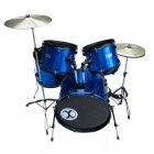 Baterias Acustica EXTREME BATERIA PROFESIONAL AZUL 5 PZAS ARO NEGRO  EXBT030 - Envío Gratuito