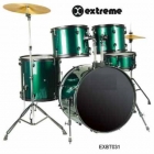 Baterias Acustica EXTREME BATERIA PROFESIONAL VERDE METALICO 5 PZAS ARO NEGRO  EXBT031 - Envío Gratuito