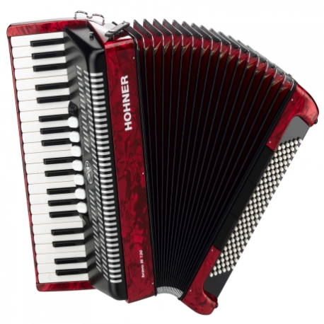 ACORDEON HOHNER BRAVO III,41T.120B.ROJOC/M MOD. A1683S 1100448 - Envío Gratuito