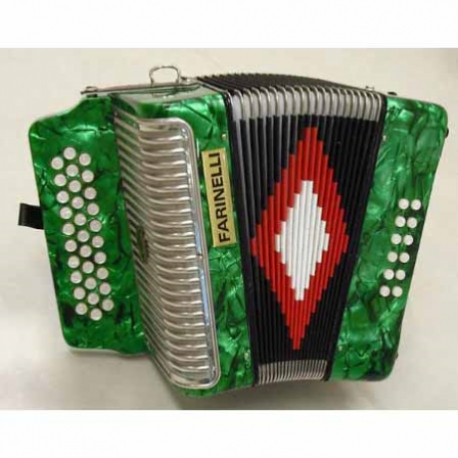 ACORDEON FARINELLI ACORDEON DIATONICO FA VERDE 3012FAV  3012FAV - Envío Gratuito