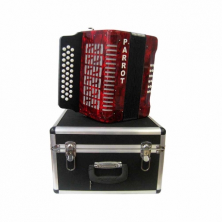 ACORDEON PARROT ACORDEON DIAT.FA-SI-MI 12B. ROJO MOD. 3012RD FBE  1101552 - Envío Gratuito