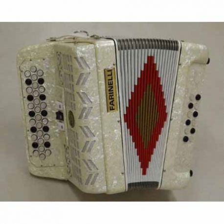 ACORDEON FARINELLI ACORDEON DIATONICO SOL BLANCO 34K12BS 3 REGS 34K12BSHW - Envío Gratuito