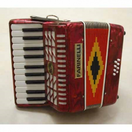 ACORDEON FARINELLI ACORDEON TECLAS JUNIOR ROJO 22-8  22K8BSR - Envío Gratuito