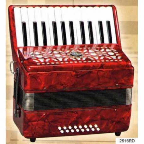 ACORDEON FARINELLI ACORDEON TECLAS ROJO 2516  2516RD - Envío Gratuito