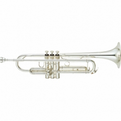 Trompeta YAMAHA Trompeta en Si bemol Bb Profesional, L, campana de latón dorado, Plateada  BYTR-6345GS - Envío Gratuito