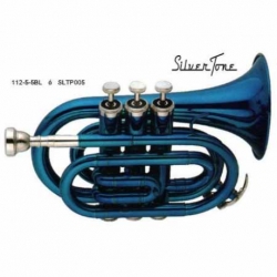 Trompeta SILVERTONE TROMPETA POCKET SIb AZUL  SLTP005 - Envío Gratuito