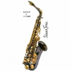 Saxofon SILVERTONE SAXOFON ALTO Eb NEGRO LLAVES DORADAS  SLSX019 - Envío Gratuito