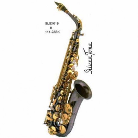 Saxofon SILVERTONE SAXOFON ALTO Eb NEGRO LLAVES DORADAS  SLSX019 - Envío Gratuito