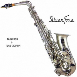 Saxofon SILVERTONE SAXOFON ALTO Eb NIQUELADO MATE SAS-200MN  SLSX016 - Envío Gratuito