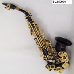 Saxofon SILVERTONE SAXOFON SOPRANO CURVO NEGRO LLAVES DORADAS  SLSX004 - Envío Gratuito