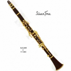 Clarinet SILVERTONE CLARINETE NEGRO / DORADO 520G SISTEMA BOEHM 17 LL  SLCL008 - Envío Gratuito