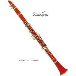 Clarinet SILVERTONE CLARINETE ROJO ABS SISTEMA BOEHM 17 LLAVES  SLCL003 - Envío Gratuito