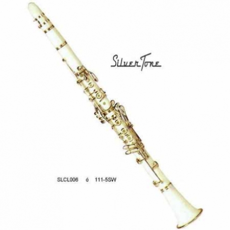 Clarinet SILVERTONE CLARINETE BLANCO ABS SISTEMA BOEHM 17 LLAVES  SLCL006 - Envío Gratuito