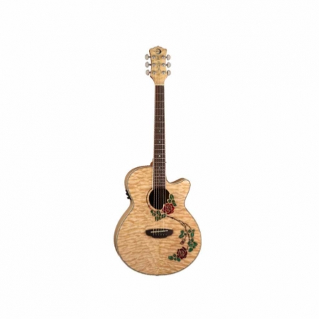 Guitarra Electroacustica LUNA GUITARRA ELECTROACUSTICA LUNA NYLON ROSE NAT. MOD. RSE NYL 8202895 - Envío Gratuito