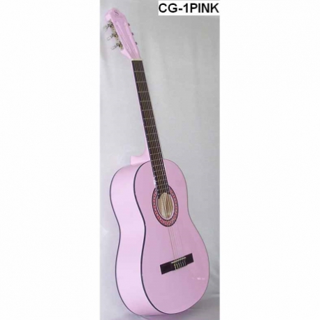 Guitarra Acústica SEGOVIA GUITARRA CLASICA ROSA LAMINADA CG-1PINK - Envío Gratuito