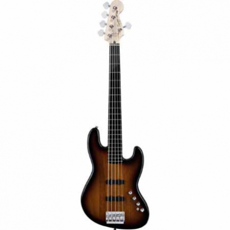 Bajo Eléctrico Squier Deluxe Jazz Bass® V Active (5 String) Ebonol Fingerboard 3-Color Sunburst  0300575500 - Envío Gratuito